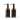 16 oz. Glass Soap Dispensers with Black Pump - Set of 2