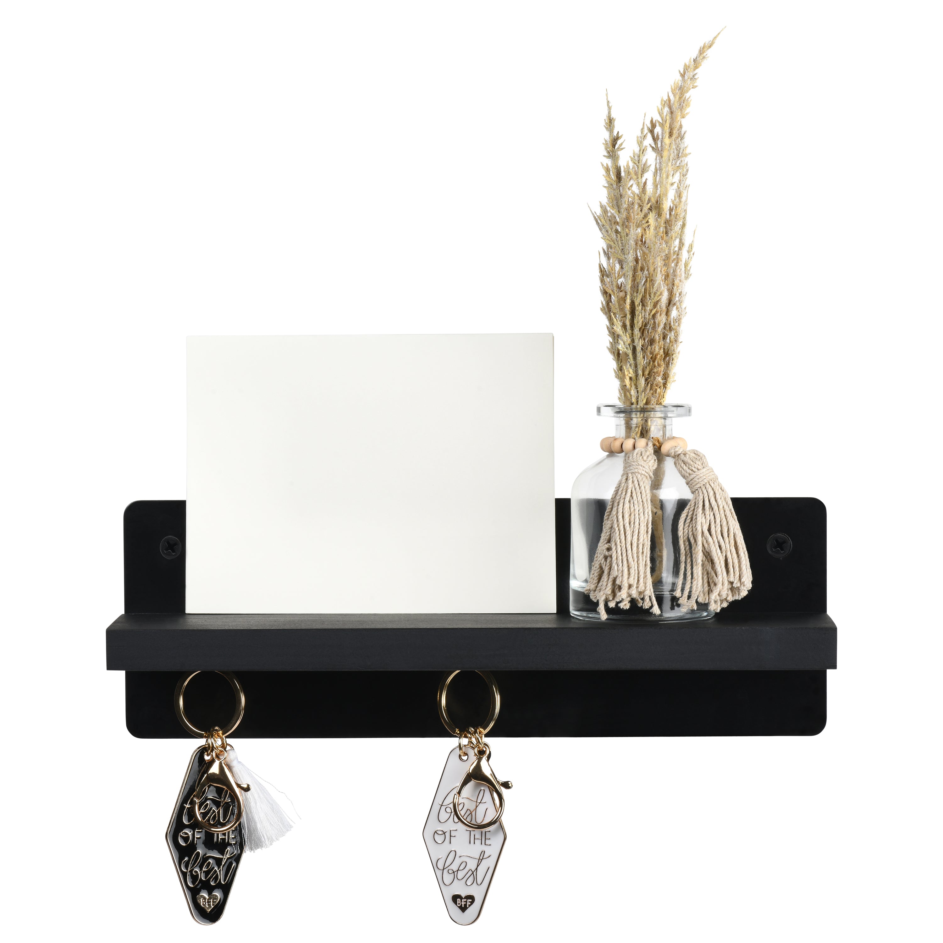 Key Container Entryway Essentra Home Modern Entryway Key Holder Made of Solid Wood and 14-Gau