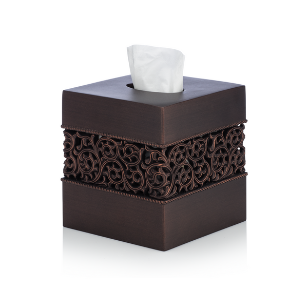 Matte Black Collection Square Tissue Box Cover – Essentra Home