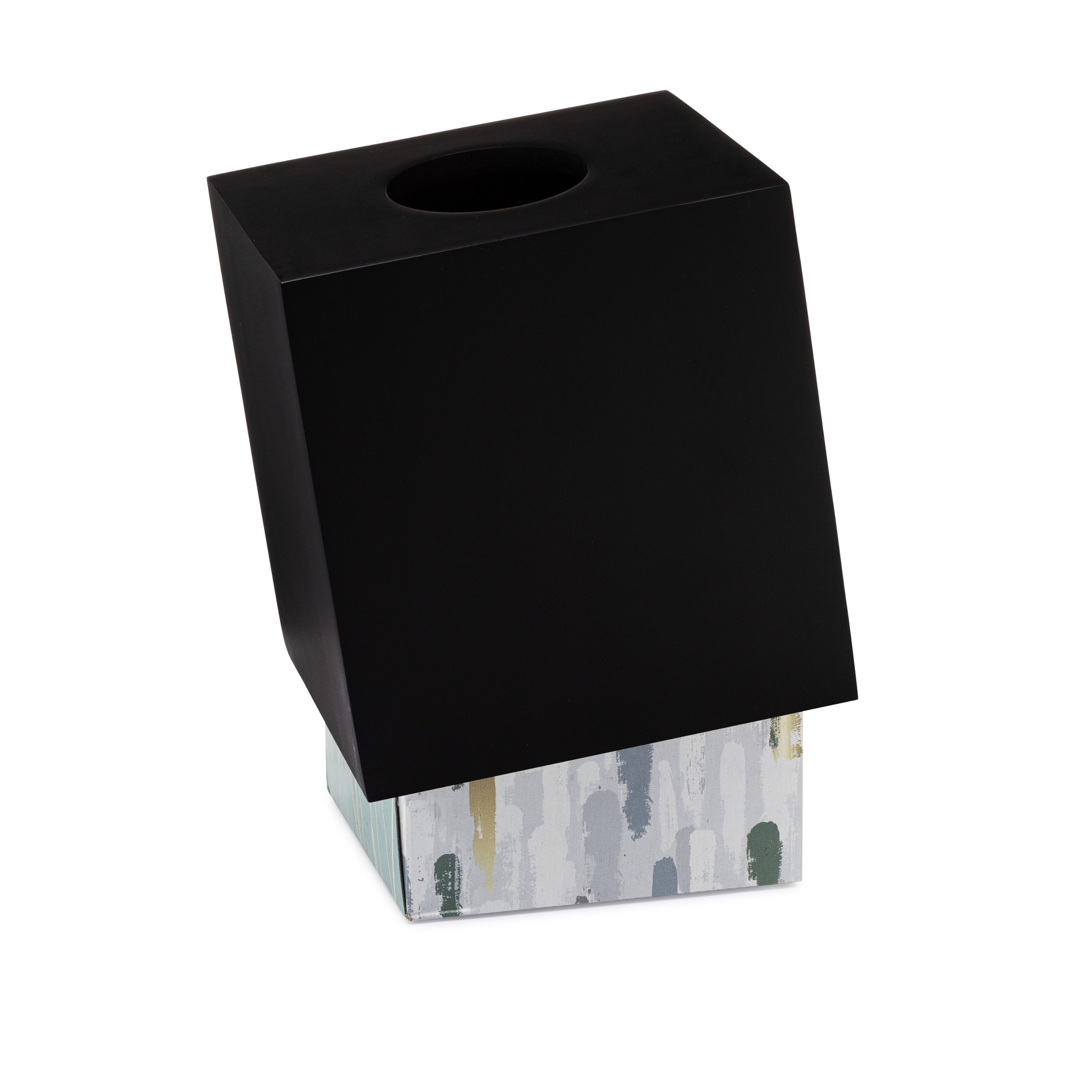 Matte Black Collection Square Tissue Box Cover – Essentra Home